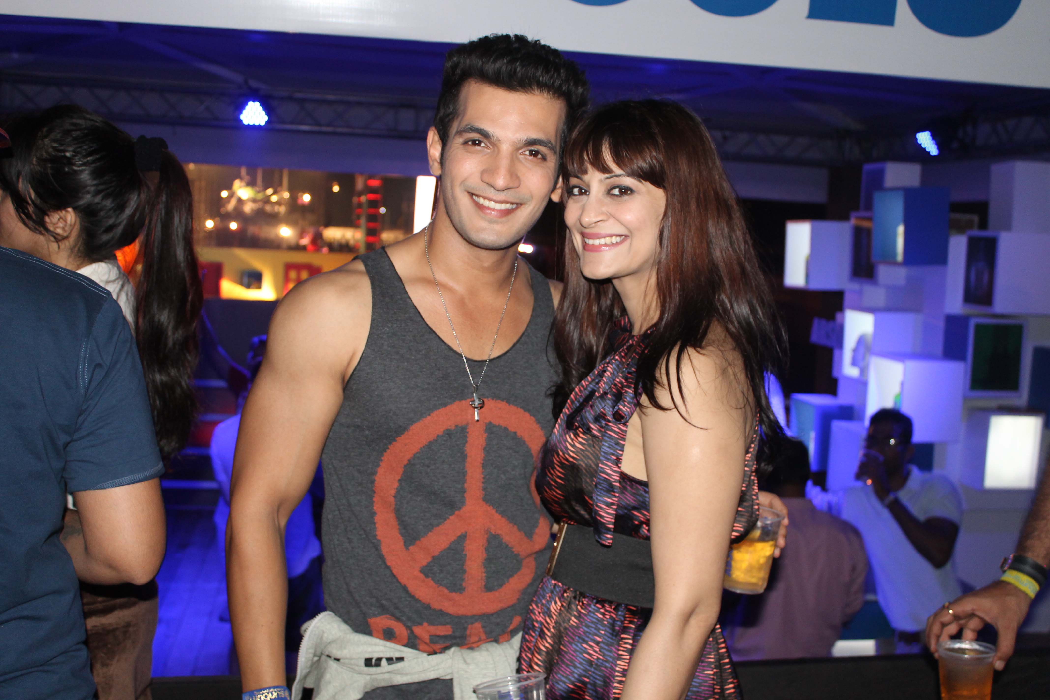Arjun Bijlani With Cany Brar At Party