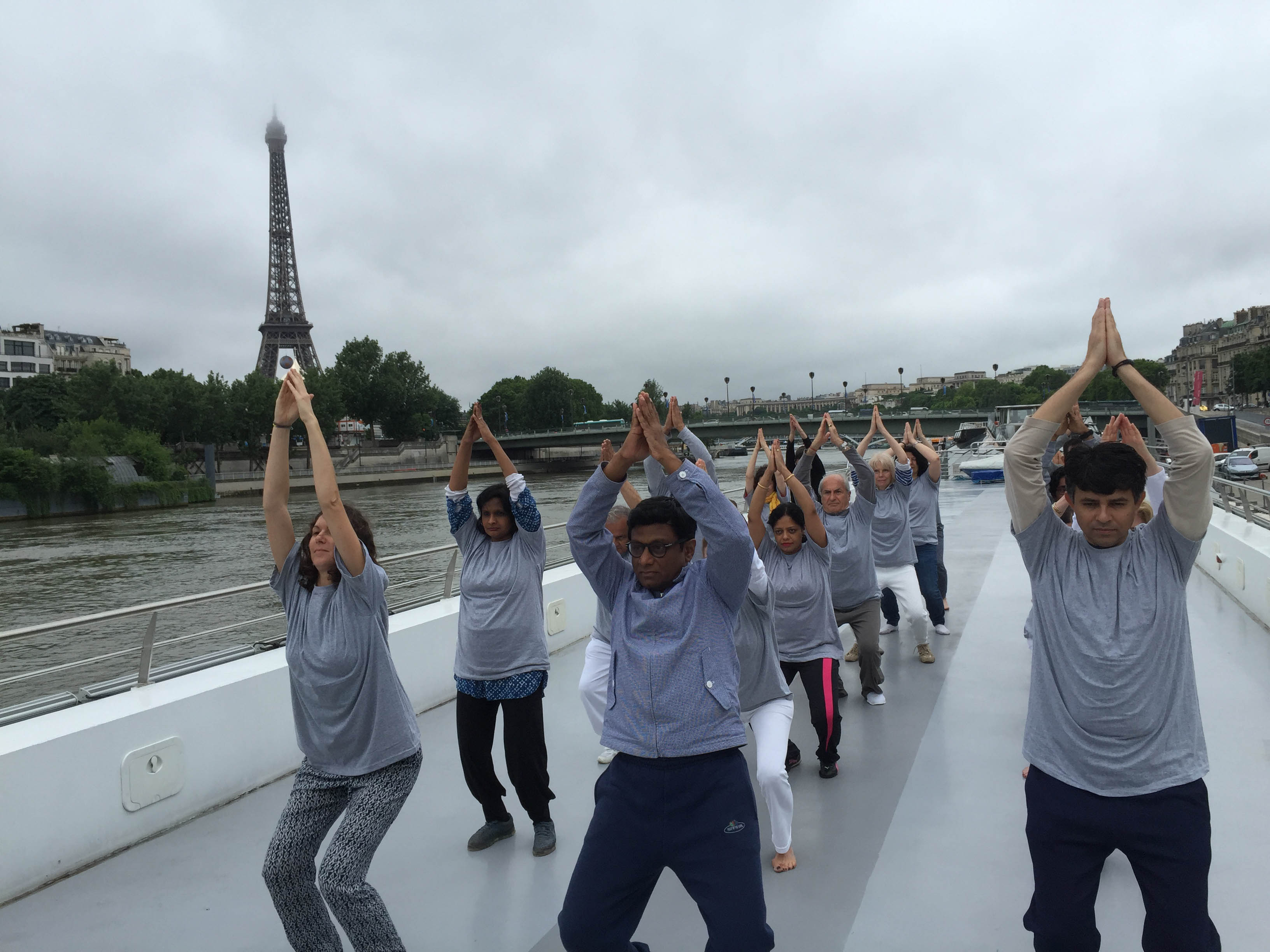 Celebration of International Day of Yoga on the river Seine in Paris1