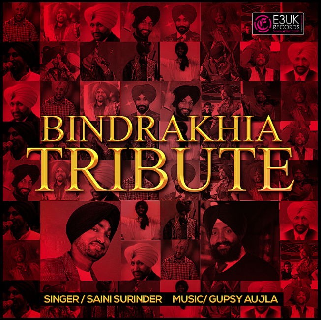 Bindrakhia Tribute - CD Cover - Press