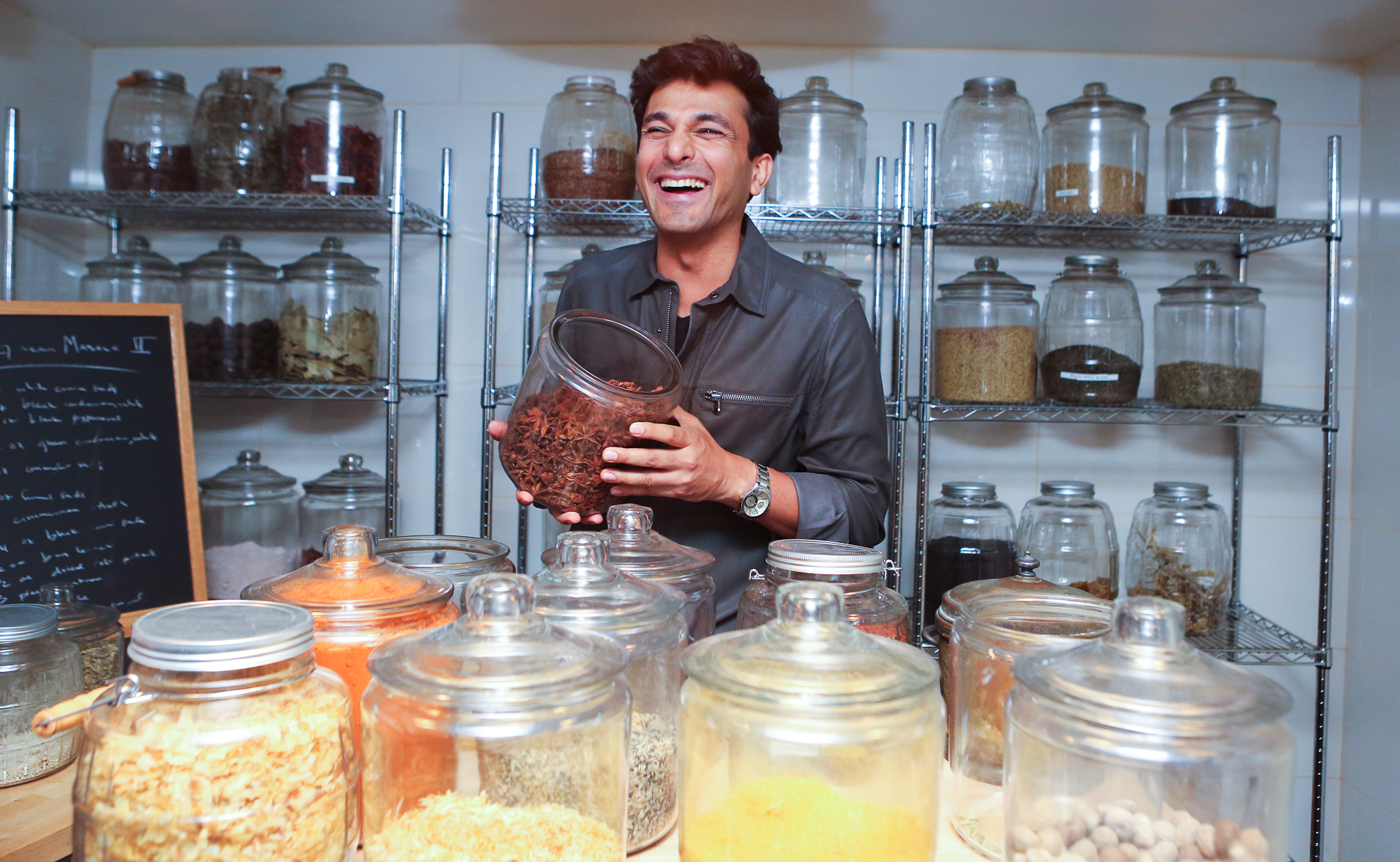 Vikas in the spice room