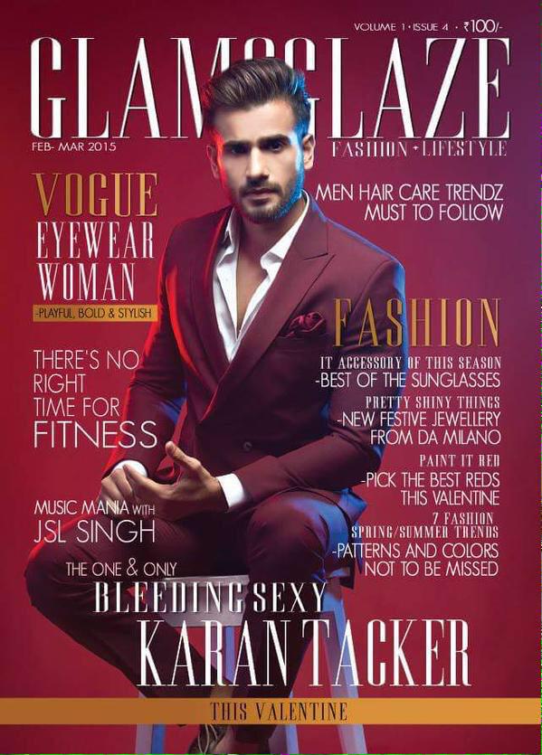 Karan Tacker on the cover of Glam N Glaze