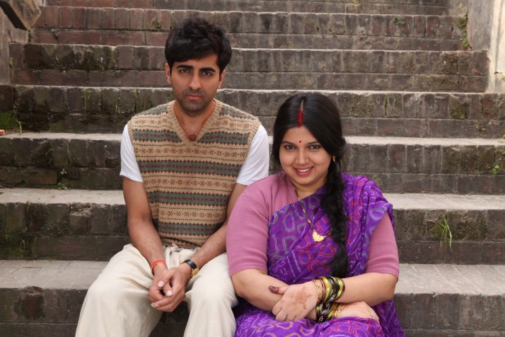 Ayushmann Khurrana and Bhumi Pednekar in Dum Laga Ke Haisha.