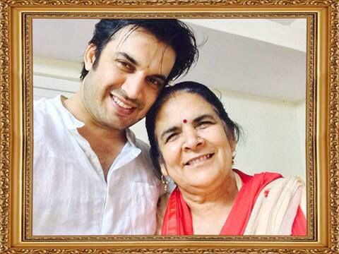 Ajay Chaudhary with mother