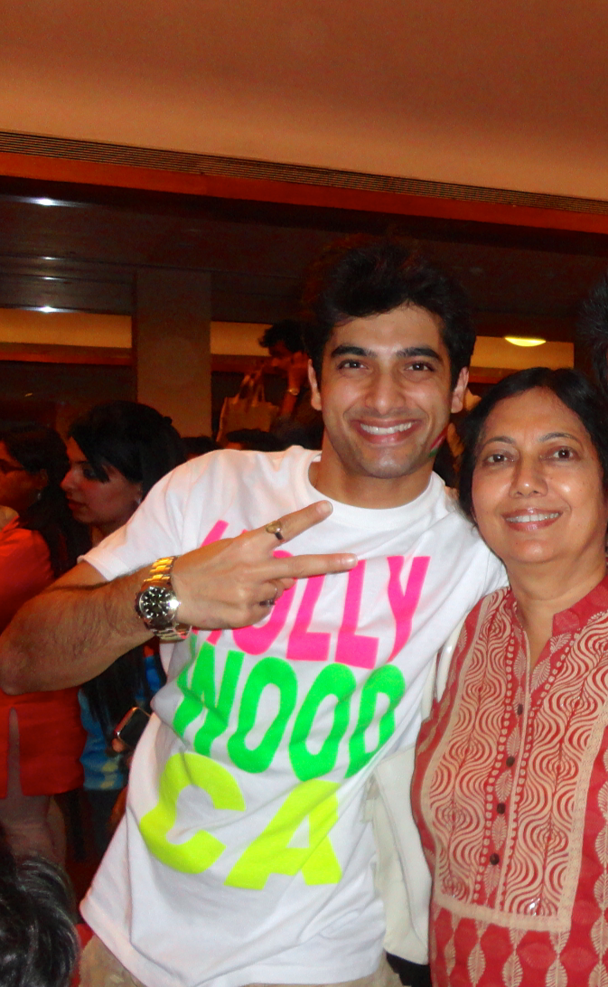 Ssharad Malhotraa with mother Neera Malhotra